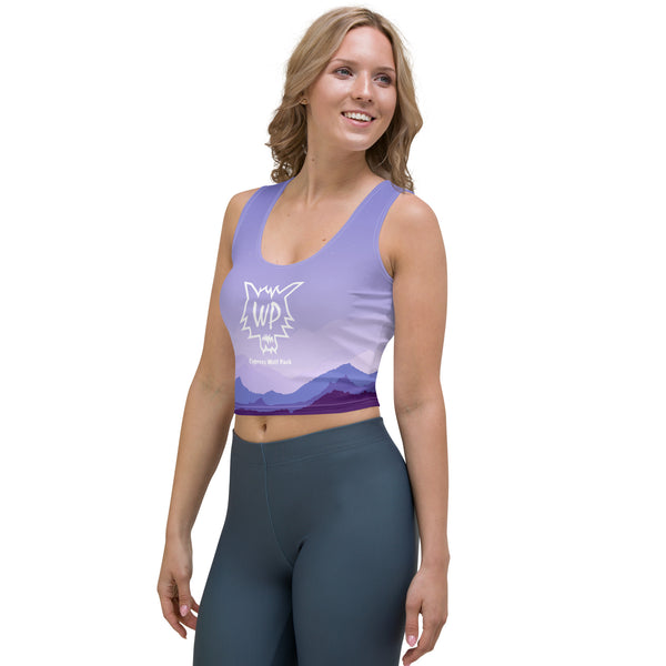 WP Purple Mountains- Performance Crop Top