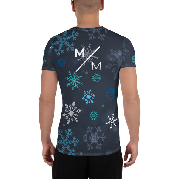Christmas Snowflakes MM- Men's Athletic T-shirt