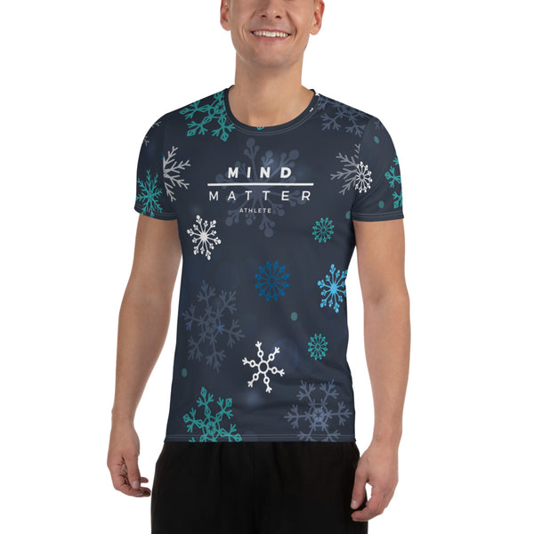 Christmas Snowflakes MM- Men's Athletic T-shirt