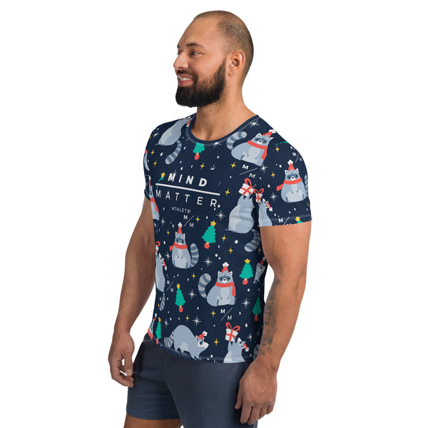 Christmas Raccoon MM- Men's Athletic T-shirt