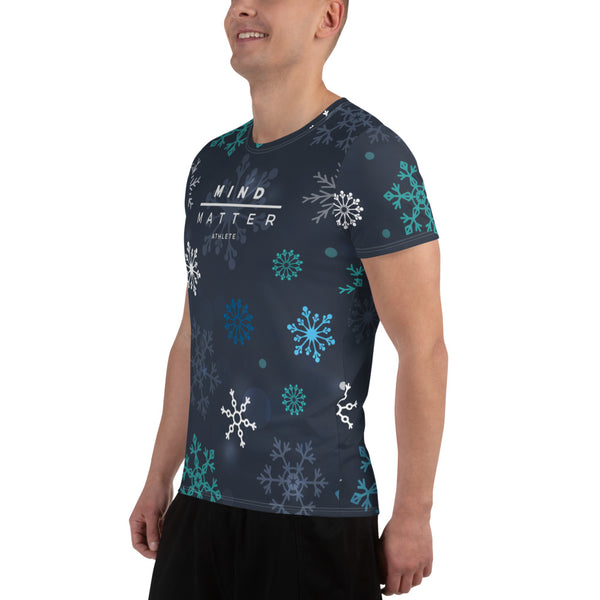 Christmas Snowflakes MM- Men's Athletic T-shirt