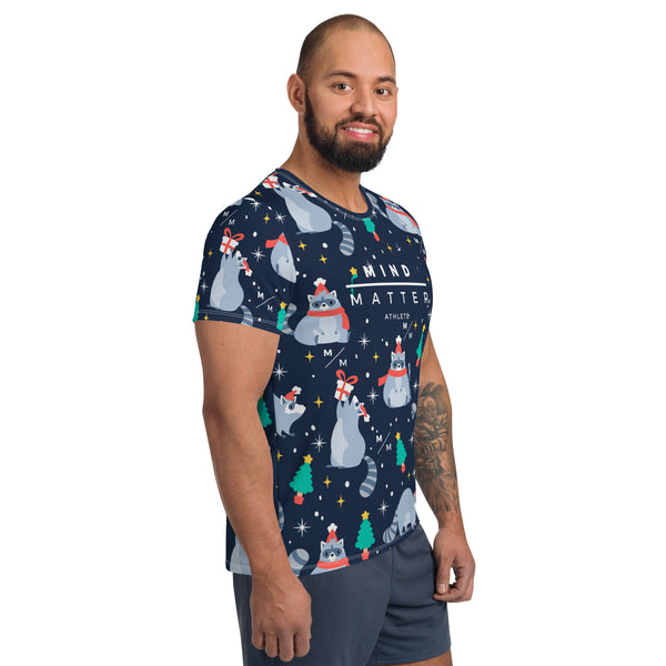 Christmas Raccoon MM- Men's Athletic T-shirt