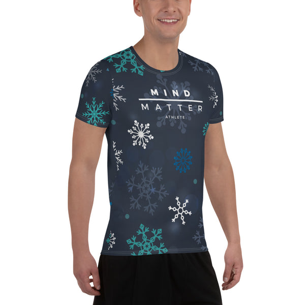 Christmas Snowflakes MM- Men's Athletic T-shirt