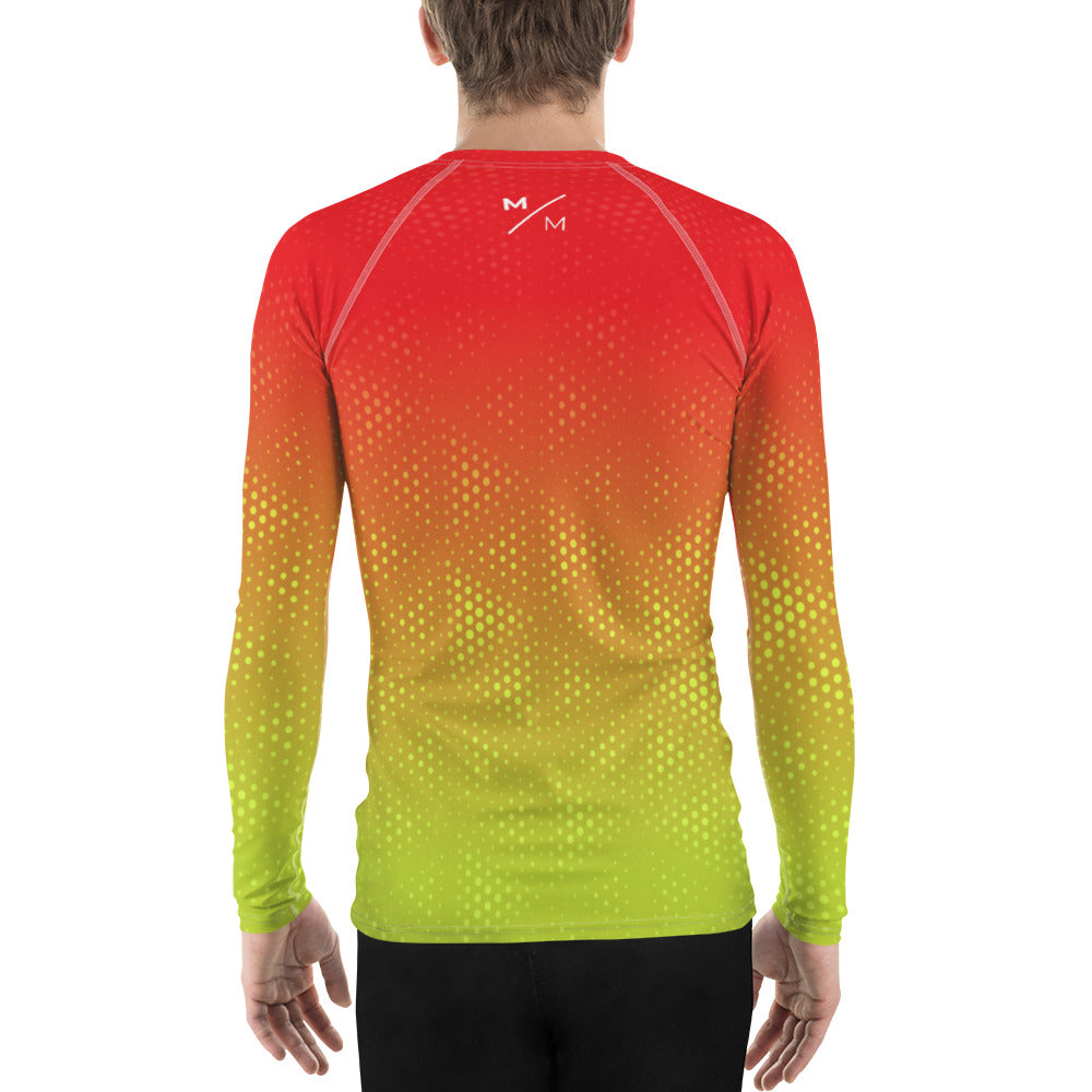 Red & Yellow Determined- Men's performance Long Sleeve