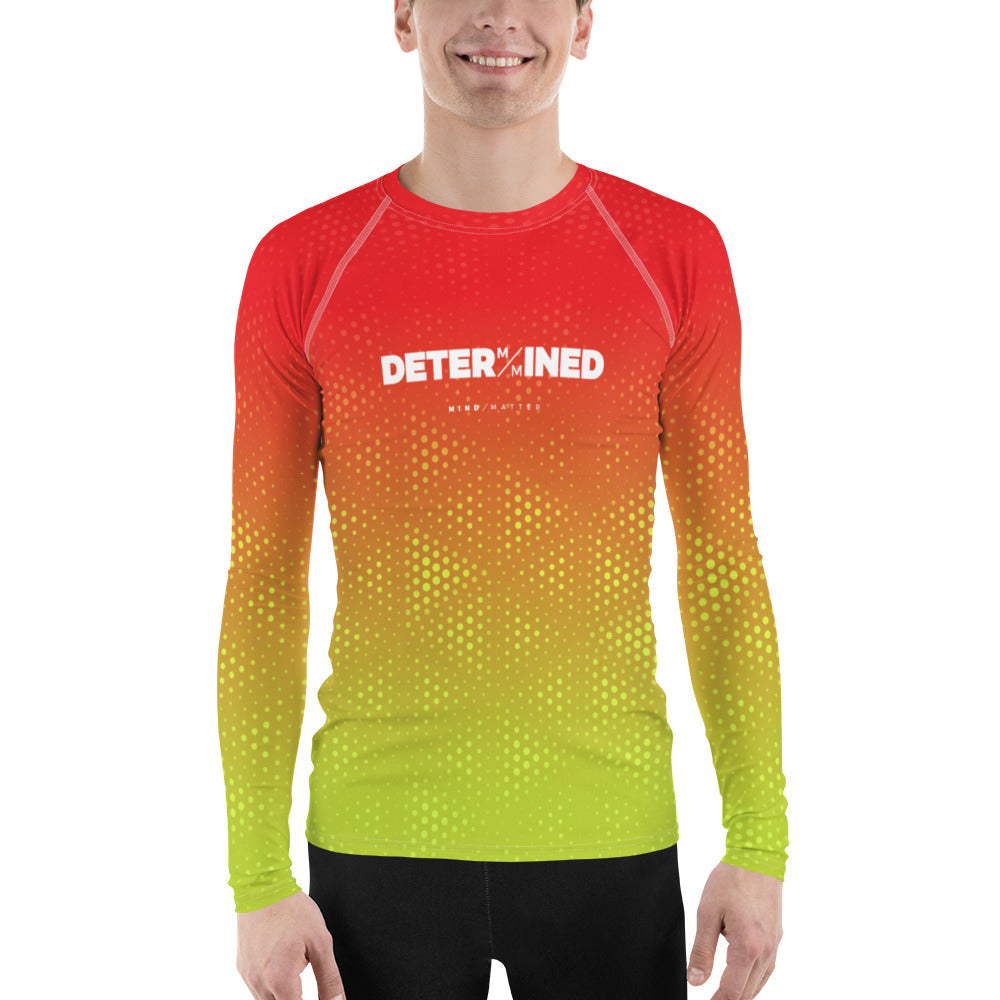 Red & Yellow Determined- Men's performance Long Sleeve