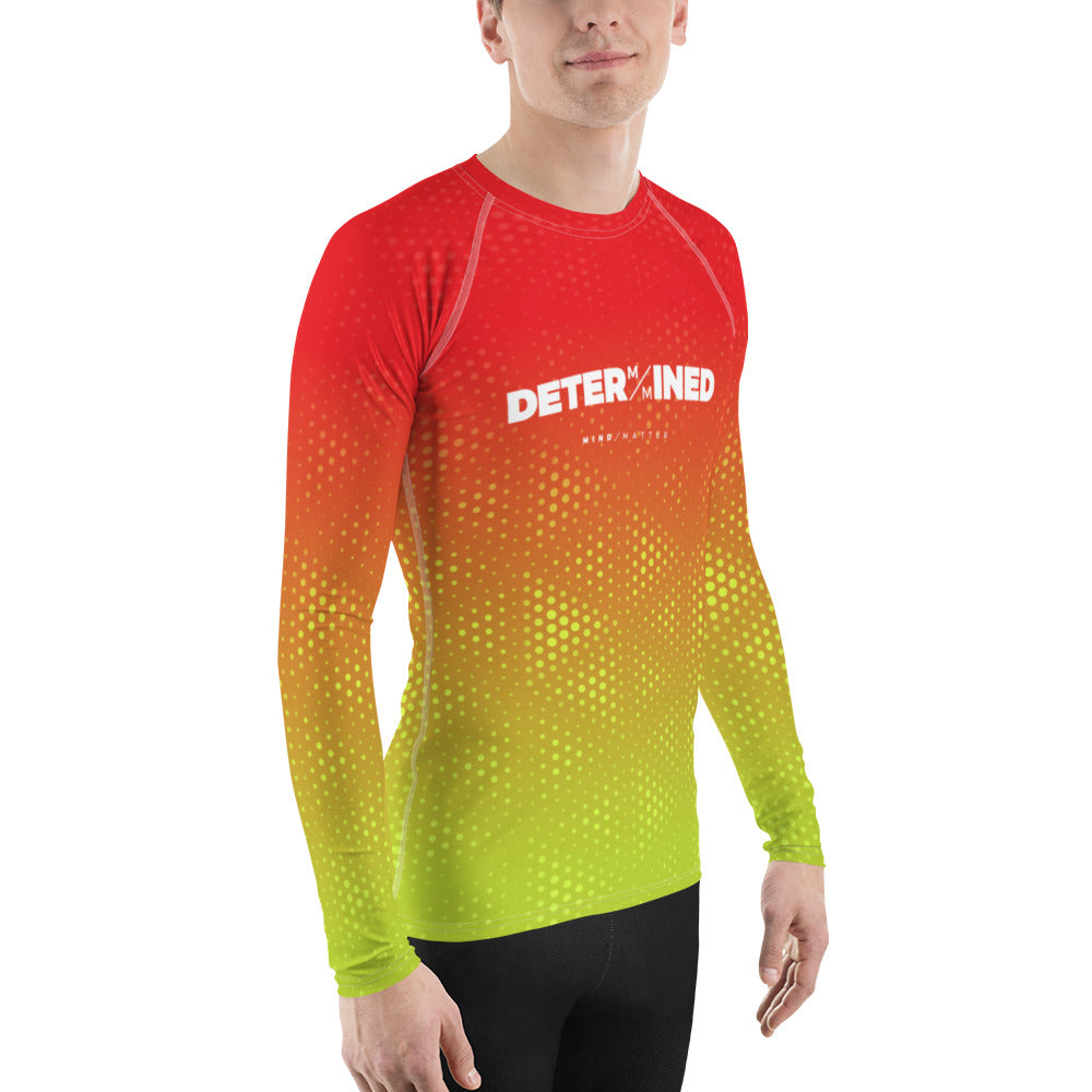 Red & Yellow Determined- Men's performance Long Sleeve