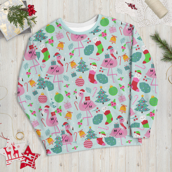 Christmas Flamingo MM- Unisex Sweatshirt