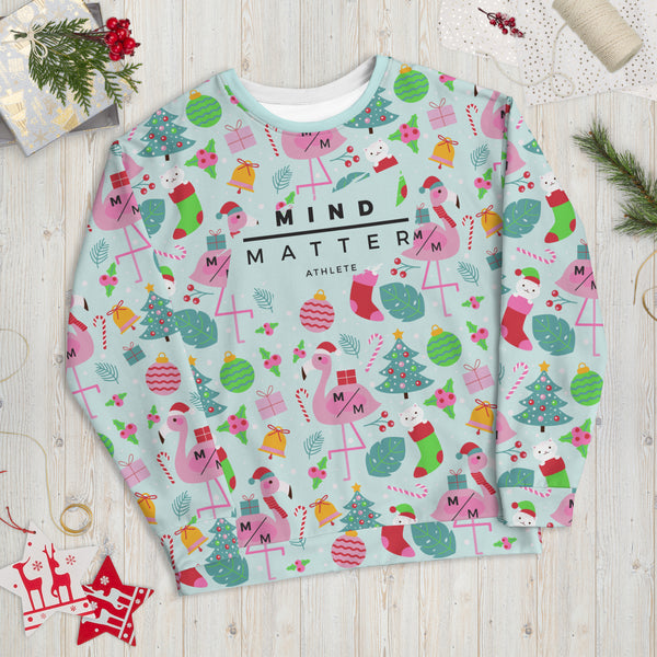 Christmas Flamingos MM Athlete- Unisex Sweatshirt