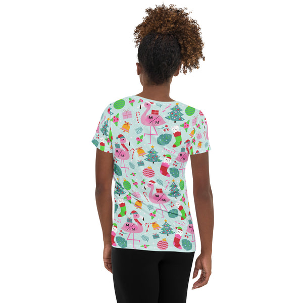 Christmas Flamingos MM- Women's Performance T-shirt