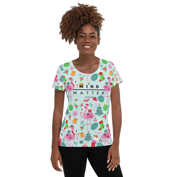 Christmas Flamingos MM- Women's Performance T-shirt