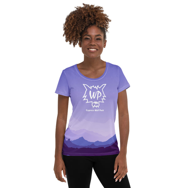 WP Purple Mountains- Women's Athletic T-shirt