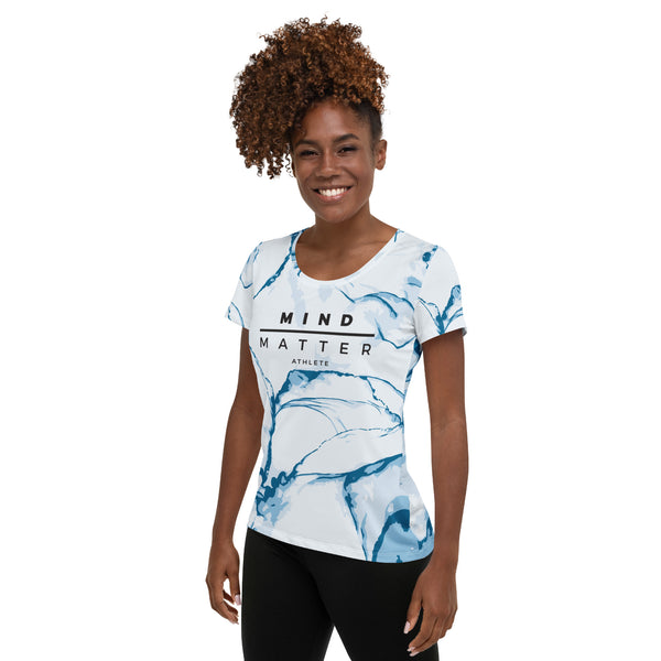MM Marble- Women's Athletic T-shirt