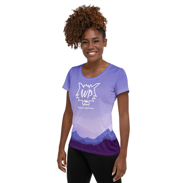 WP Purple Mountains- Women's Athletic T-shirt