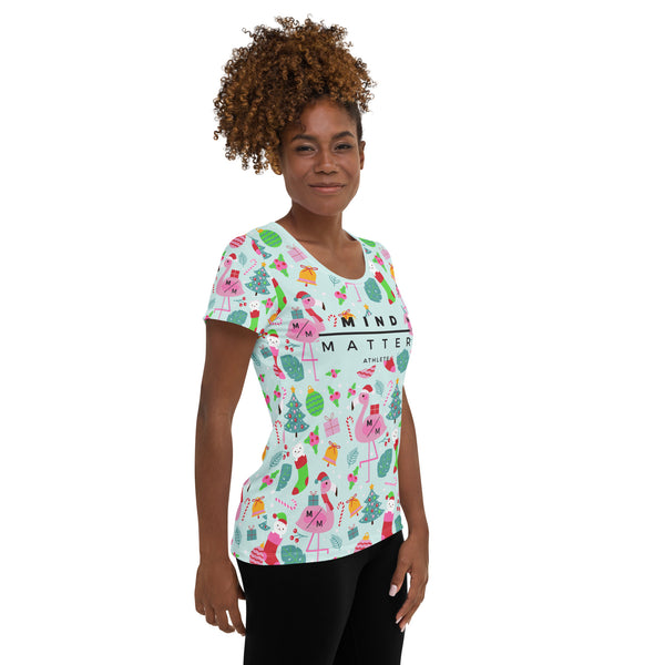 Christmas Flamingos MM- Women's Performance T-shirt