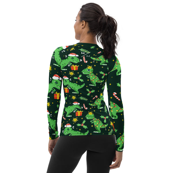 Christmas Dino MM- Women's Performance Long Sleeve