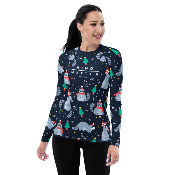 Christmas Raccoon MM- Women's Performance Long Sleeve