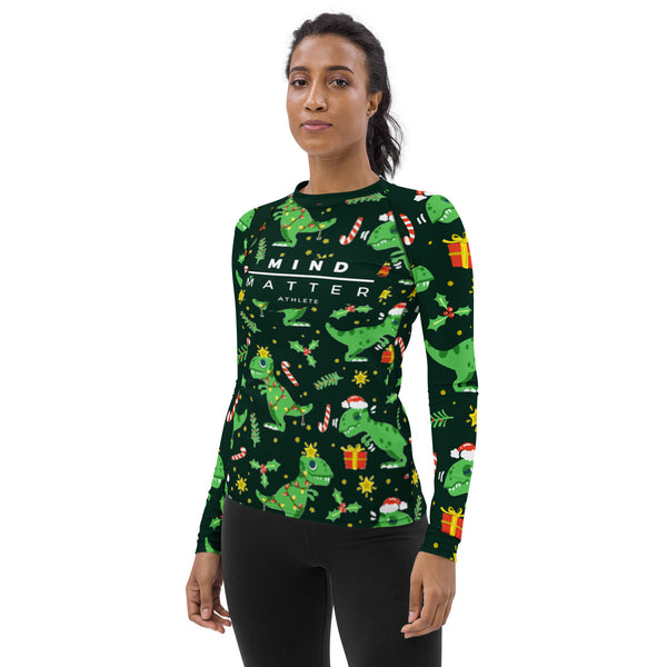 Christmas Dino MM- Women's Performance Long Sleeve