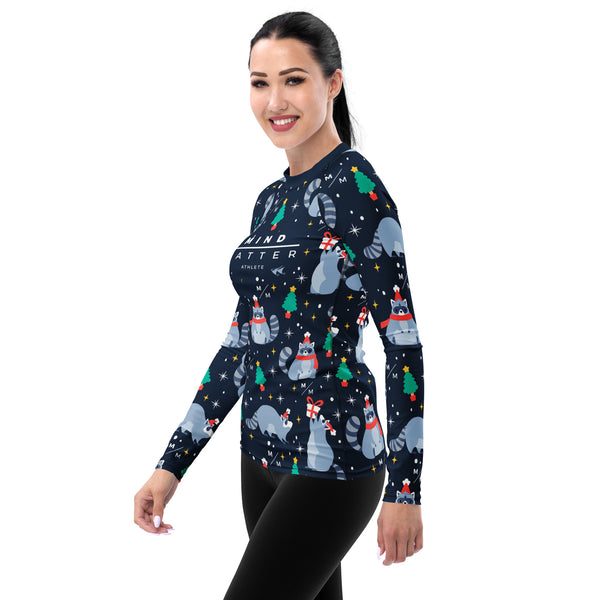 Christmas Raccoon MM- Women's Performance Long Sleeve