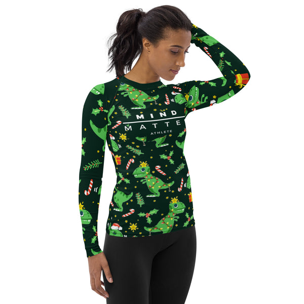 Christmas Dino MM- Women's Performance Long Sleeve