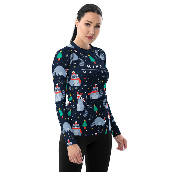 Christmas Raccoon MM- Women's Performance Long Sleeve