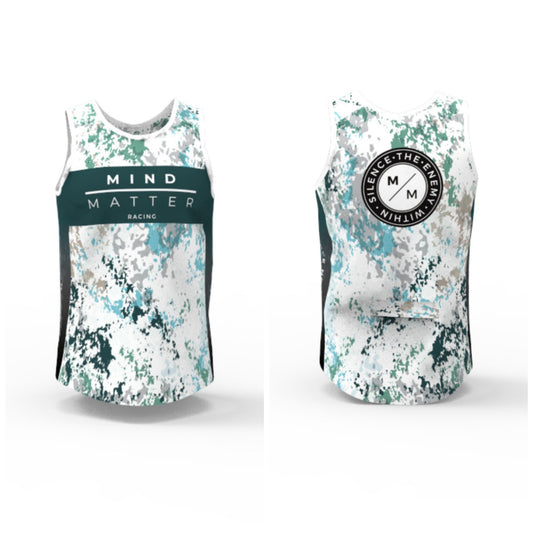 Green Paint Splash - Run Singlet AP