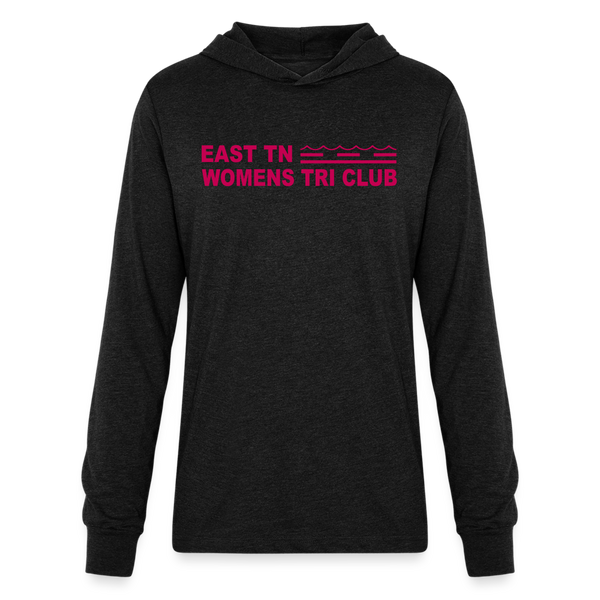 ETN Womens Tri Club Pink Print- Unisex Long Sleeve Hoodie Shirt - heather black