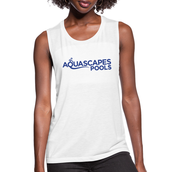 Aquascapes- Women's Flowy Muscle Tank by Bella - white