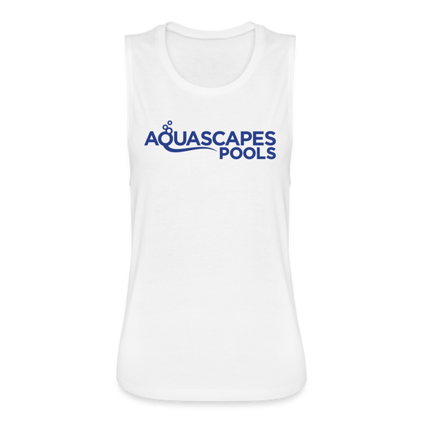 Aquascapes- Women's Flowy Muscle Tank by Bella - white