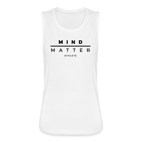 MM Athlete- Women's Flowy Muscle Tank - white