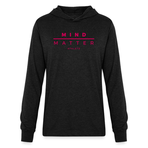 MM Athlete Pink - Unisex Long Sleeve Hoodie Shirt - heather black