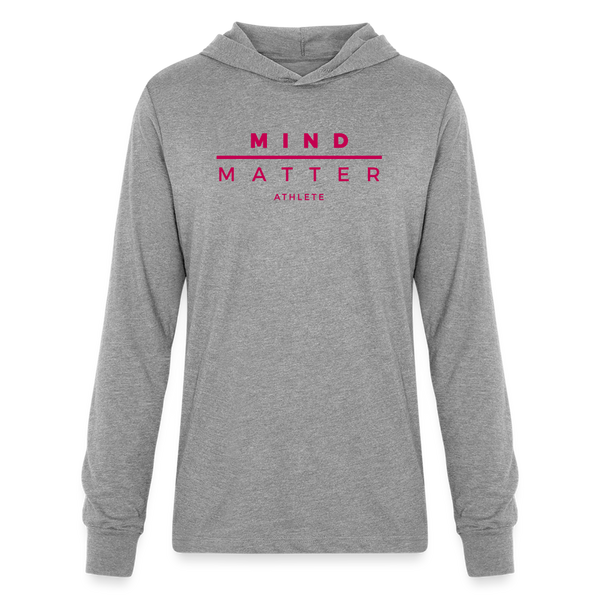 MM Athlete Pink - Unisex Long Sleeve Hoodie Shirt - heather grey