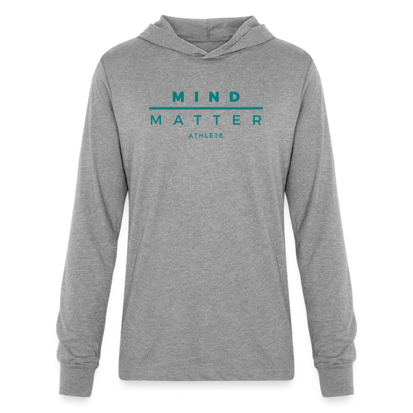 MM Athlete Teal- Unisex Long Sleeve Hoodie Shirt - heather grey