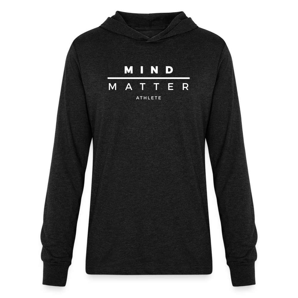 MM Athlete White- Unisex Long Sleeve Hoodie Shirt - heather black