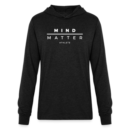 MM Athlete White- Unisex Long Sleeve Hoodie Shirt - heather black