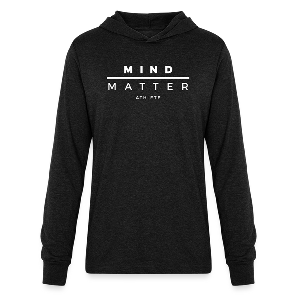 MM Athlete White- Unisex Long Sleeve Hoodie Shirt - heather black