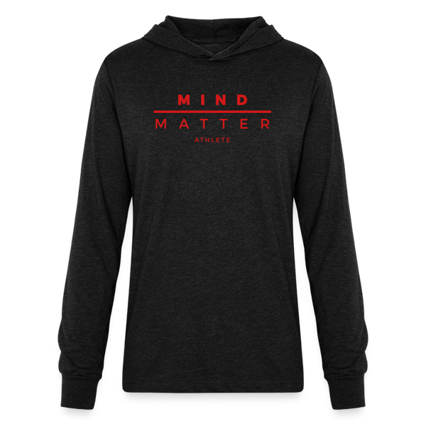 MM Athlete Red- Unisex Long Sleeve Hoodie Shirt - heather black