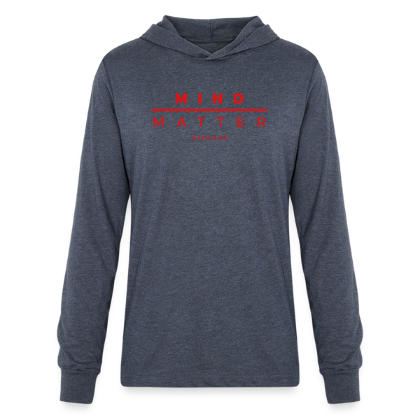 MM Athlete Red- Unisex Long Sleeve Hoodie Shirt - heather navy