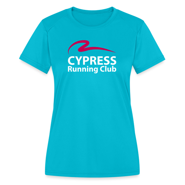 CRC Pink- Women's Moisture Wicking Performance T-Shirt - turquoise