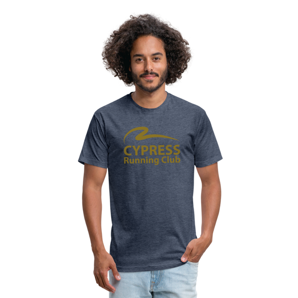 CRC Gold- UNISEXFitted Cotton/Poly T-Shirt - heather navy