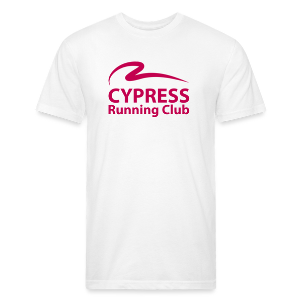 CRC Pink- UNISEX Fitted Cotton/Poly T-Shirt - white