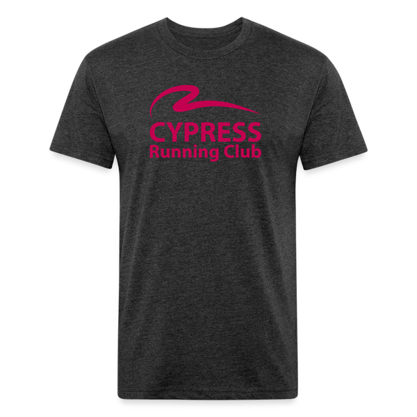 CRC Pink- UNISEX Fitted Cotton/Poly T-Shirt - heather black