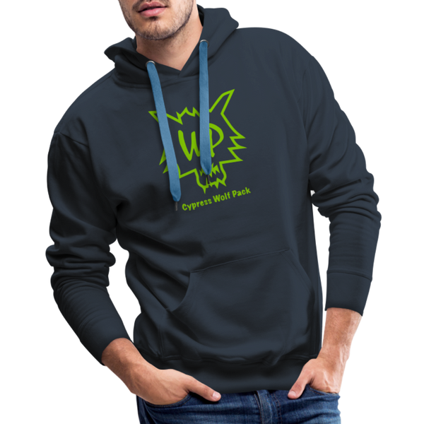 Cypress Wolf Pack Green- Men’s Premium Hoodie - navy