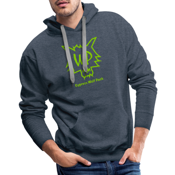 Cypress Wolf Pack Green- Men’s Premium Hoodie - heather denim