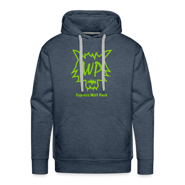 Cypress Wolf Pack Green- Men’s Premium Hoodie - heather denim