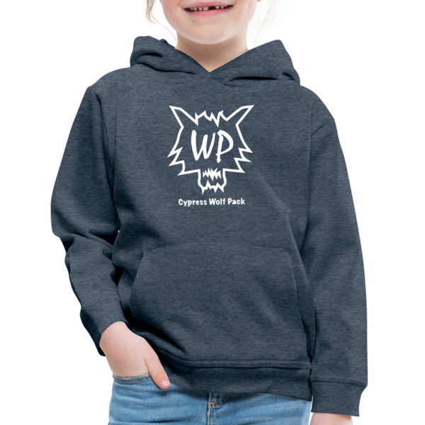 Cypress Wolf Pack- Kids‘ Premium Hoodie - heather denim