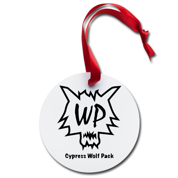 Cypress Wolf Pack- Holiday Ornament - white