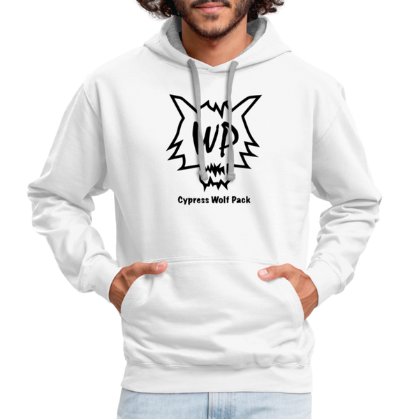 Cypress Wolf Pack- UNISEX Contrast Hoodie - white/gray