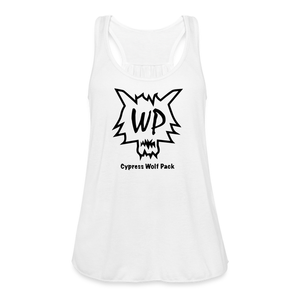 Cypress Wolf Pack- Women's Flowy Tank Top - white