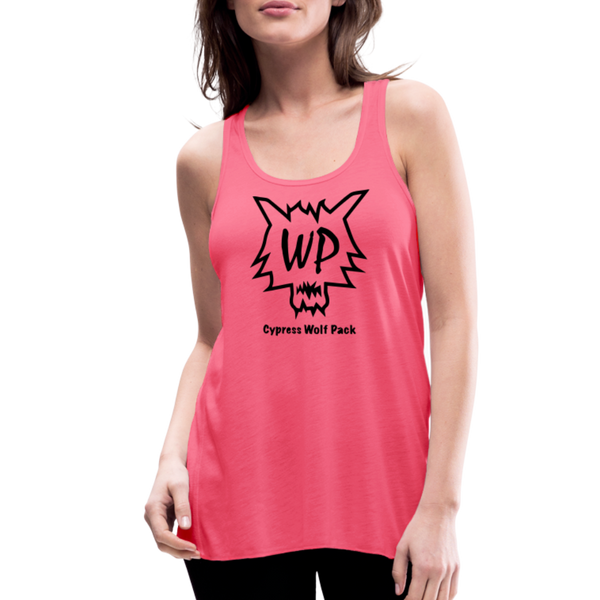 Cypress Wolf Pack- Women's Flowy Tank Top - neon pink