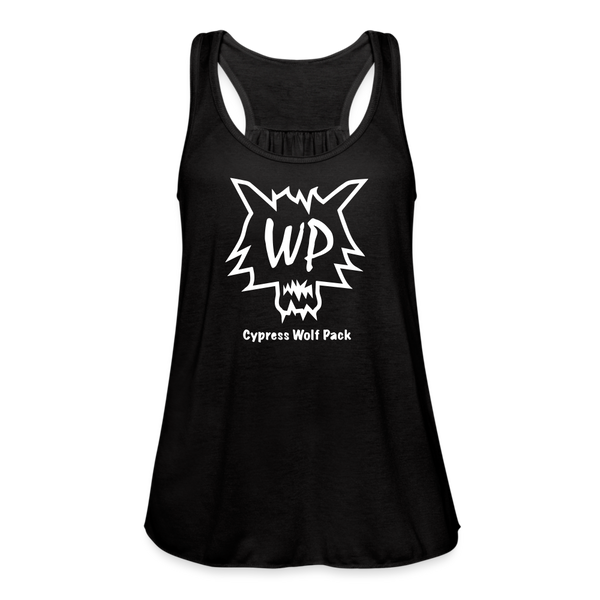 Cypress Wolf Pack- Women's Flowy Tank Top - black